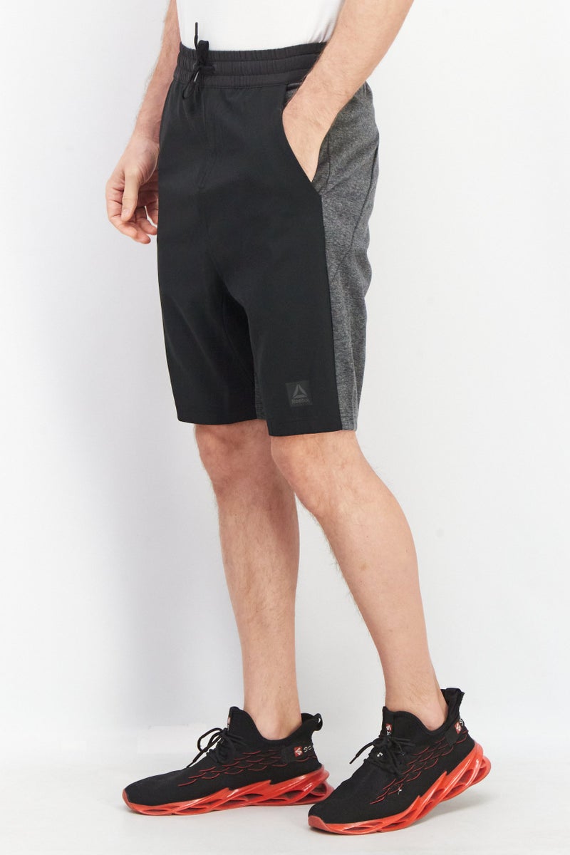 Reebok Men Sportswear Fit Drawstring Training Shorts, Black  - Image 3