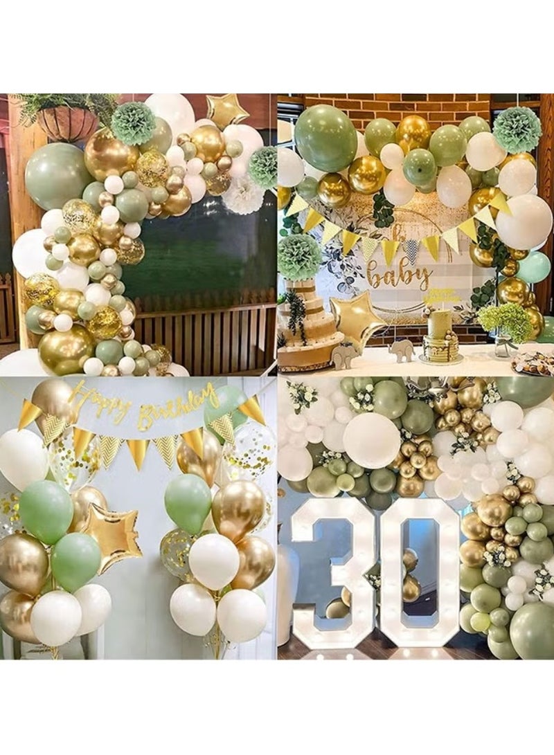 Multicolour Birthday Party Balloon Set, 53 PCS Birthday Decorations, Include Paper Hanging Birthday Banner, Confetti Balloon, Tissue Pompoms, Party Decoration Ambiance Set for Graduation, Baby Shower, Wedding, Birthday - Image 4