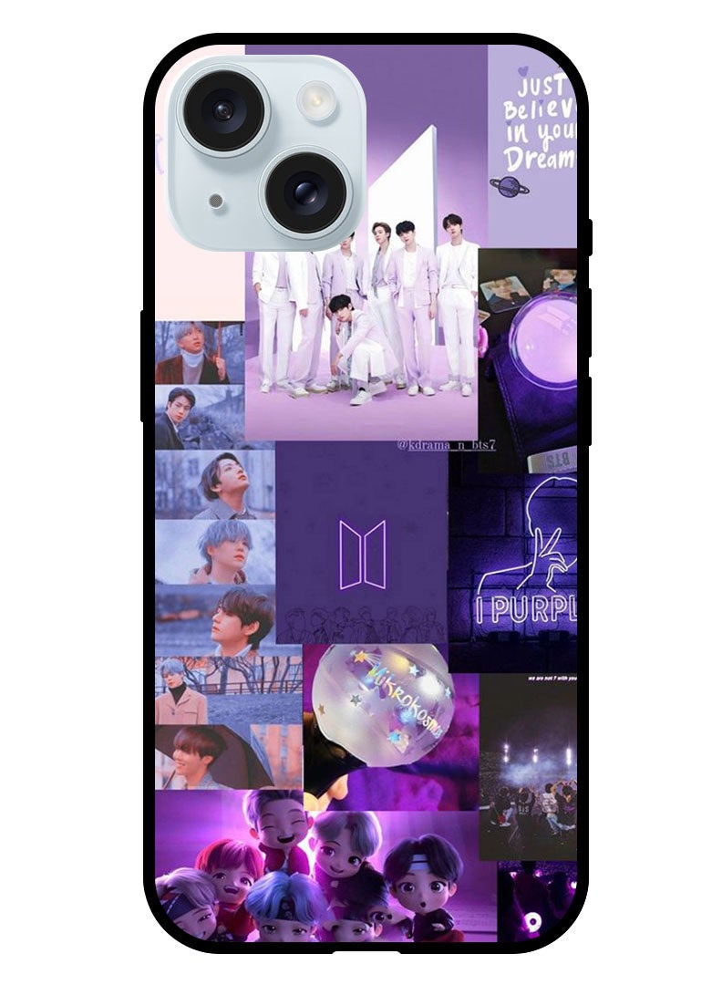 Theodor Protective Case Anti Scratch Shock Proof Bumper Cover For iPhone 15 BTS collage - Image 1