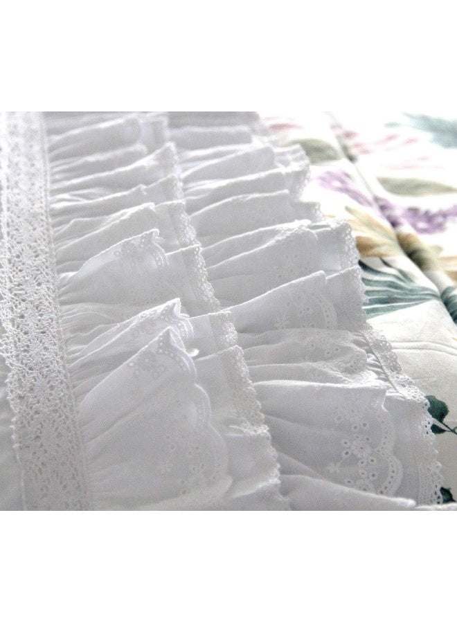 QSH Queen's House Wahsed Cotton Bed Sheet Set Queen White 180920-white03 sheet-queen - Image 2