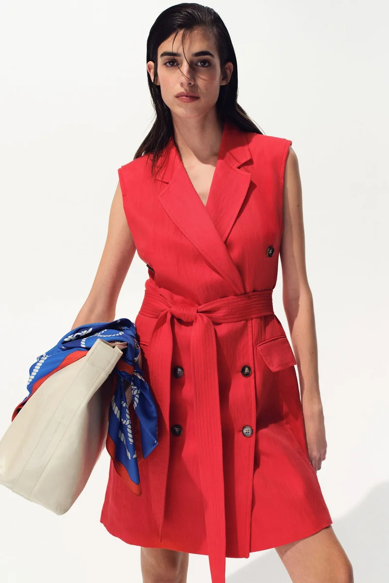 H&M Linen-blend blazer dress