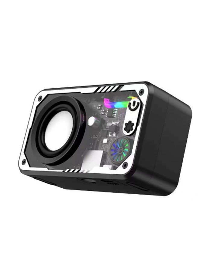 نيوترل مكبر صوت لاسلكي Bluetooth V1 Cyber Esports، مكبر صوت عالي الطاقة 10 وات، إضاءة RGB نابضة بالحياة، تشغيل الموسيقى، استقبال المكالمات. مثالي للألعاب الإلكترونية والأفلام وحفلات أعياد الميلاد والتجمعات الخارجية ومناسبات تناول الطعام. (أسود) - Image 1