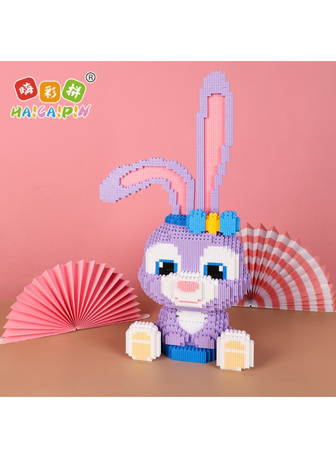 Hi Color Spelling Adult Split And Plug Building Blocks Toys Girls Building Blocks Gift Large Star Dailou-Color:58082 Large Star Dallo  - Image 2