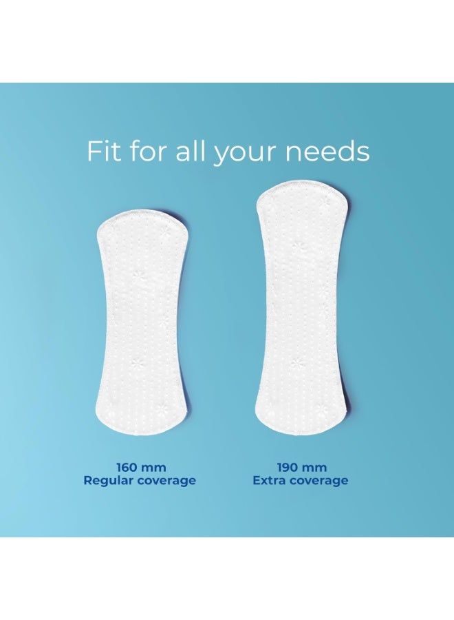 Nua Everyday Comfort Panty Liner for Women Daily Use | Pack of 40 liners 190mm | For White Discharge, Spotting & Non Period Leakages | Individually Wrapped | Zero Irritation | Super-thin | Stays in Place | Instant Absorption | Softest Top sheet | 100% Toxic-Free | Panty Liner Pads Sanitary Napkins - Image 3