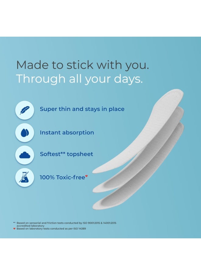 Nua Everyday Comfort Panty Liner for Women Daily Use | Pack of 40 liners 190mm | For White Discharge, Spotting & Non Period Leakages | Individually Wrapped | Zero Irritation | Super-thin | Stays in Place | Instant Absorption | Softest Top sheet | 100% Toxic-Free | Panty Liner Pads Sanitary Napkins - Image 2