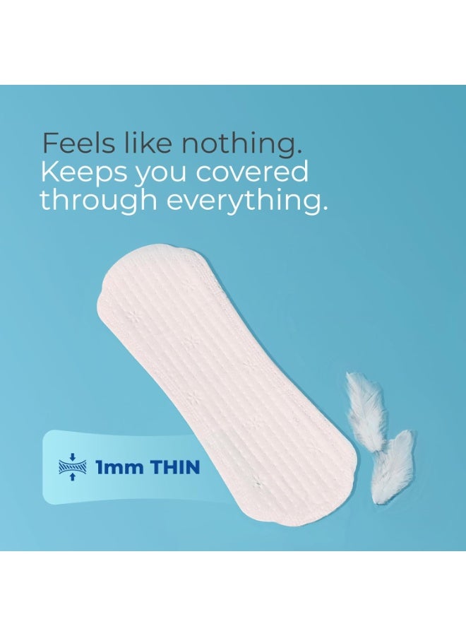 Nua Everyday Comfort Panty Liner for Women Daily Use | Pack of 40 liners 190mm | For White Discharge, Spotting & Non Period Leakages | Individually Wrapped | Zero Irritation | Super-thin | Stays in Place | Instant Absorption | Softest Top sheet | 100% Toxic-Free | Panty Liner Pads Sanitary Napkins - Image 4