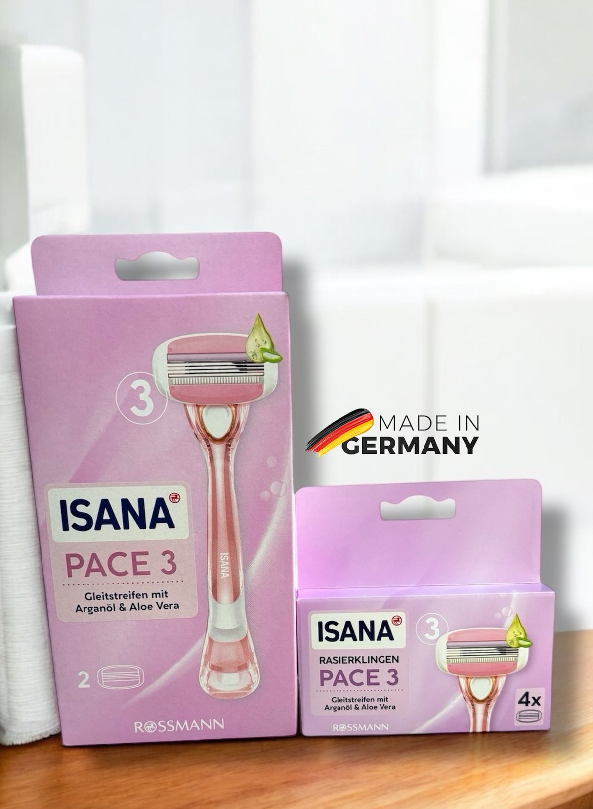 ISAN German Brand -ISANA Rossmann PACE 3 Hair Removal Razor for Women ...