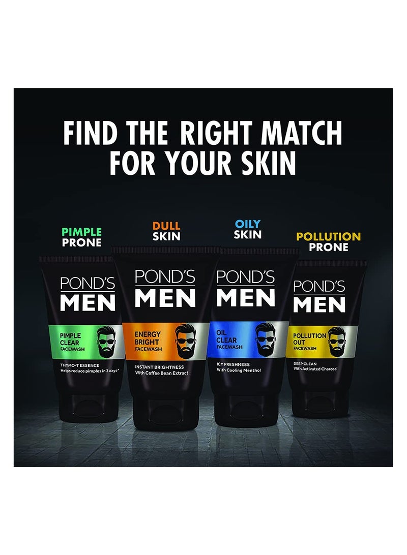 Pond's Pond’s Men, Energy Bright Facewash, 100g, for Instant Brightness, with Coffee Bean Extract & Menthol, Anti-Dullness & Brightening Face Wash, Specially Developed for Men - Image 5