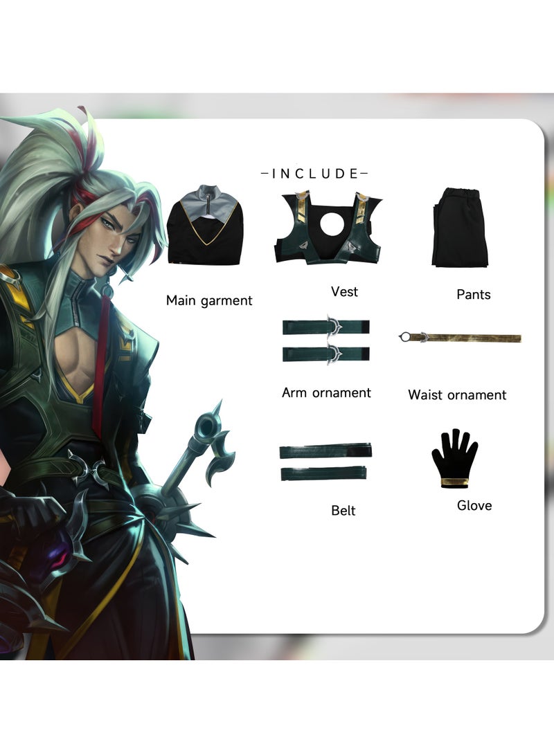 League of Legends Heartsteel The Unforgotten Yone Cosplay Halloween Costume Game Uniform Set ﻿ - Image 3