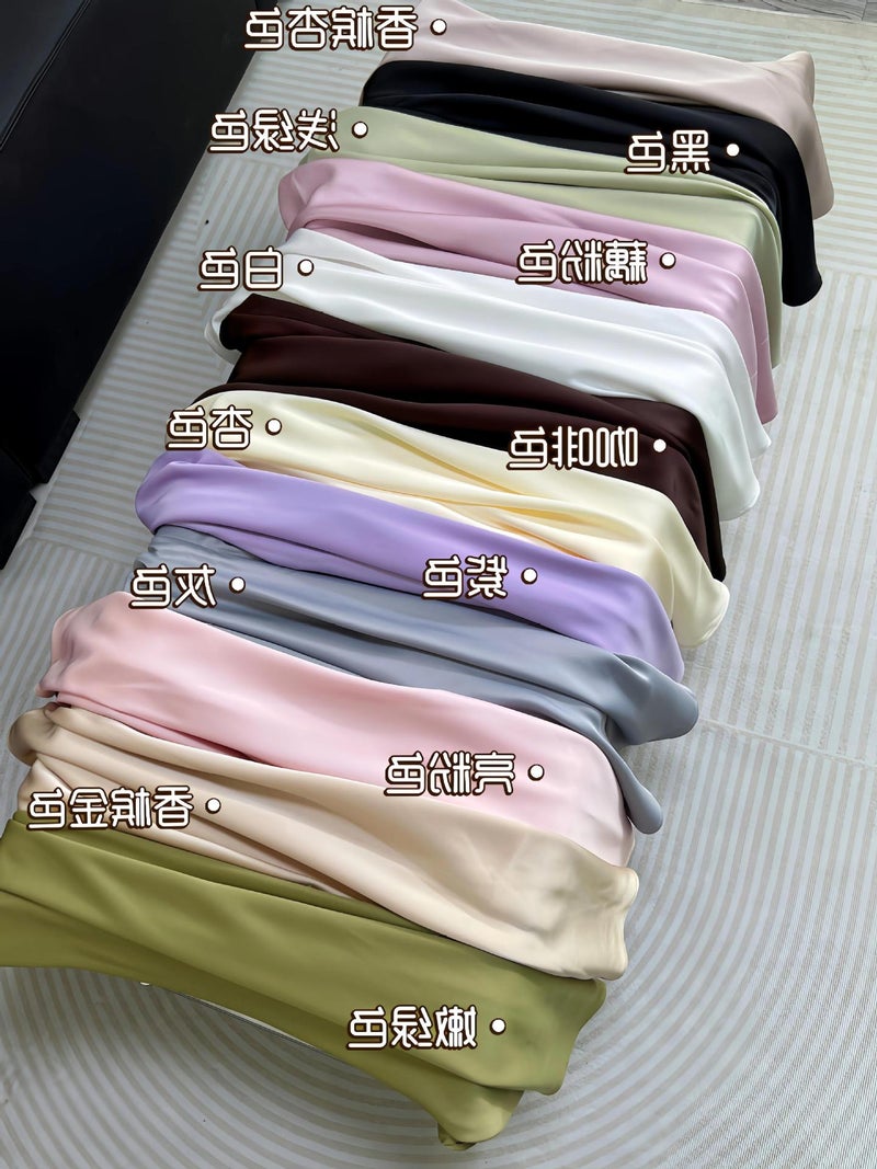 High-End Acid Silk Skirt Womens Elegant High-Waisted Draped Slimming Fish Tail Skirt French Medium-Length Dress lotus root starch 