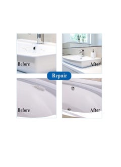 Asmaco Asmaco Bathtub and Tile Ceramic White Spray for Crack filling Restoration and Coating of Bathtubs, Washbasins, Ceramic Statue and Household Items Etc  - Image 2