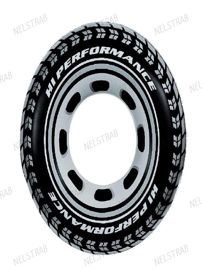 NELSTRAB:- Tire Inflatable Floating Swimming Tube Tyre Adult Swimming Ring(9 + Years Up)(Size - 36''inch)(Black Color)(1 PIS) - Image 2