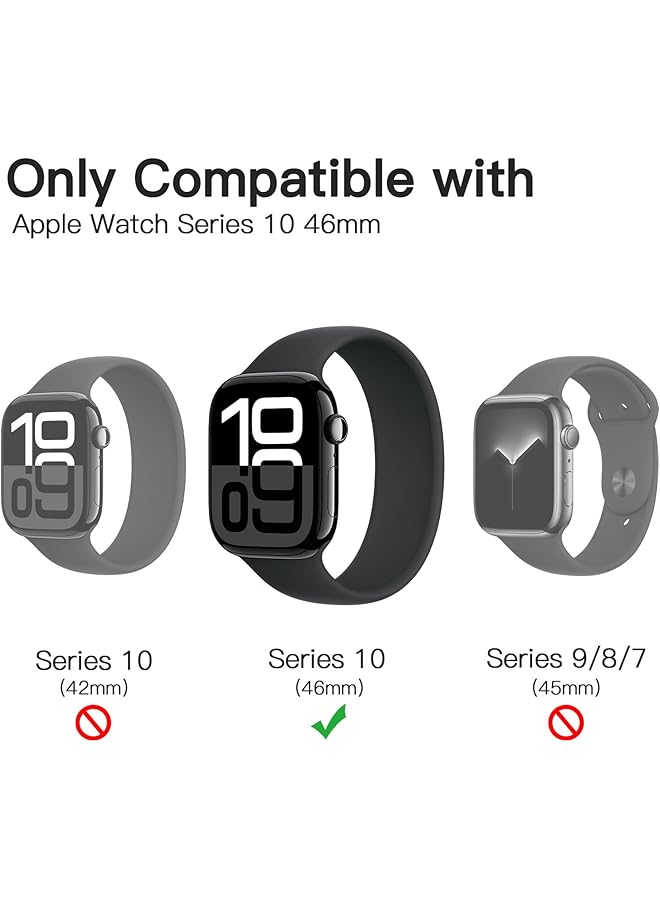 Jetech Screen Protector For Watch Series 10 46Mm Self Healing Flexible Tpu Film Anti Scratch Hd Clear 3 Pack - Image 2