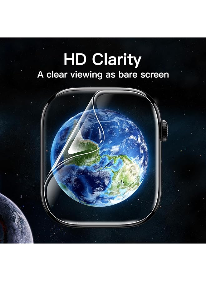 Jetech Screen Protector For Watch Series 10 46Mm Self Healing Flexible Tpu Film Anti Scratch Hd Clear 3 Pack - Image 3