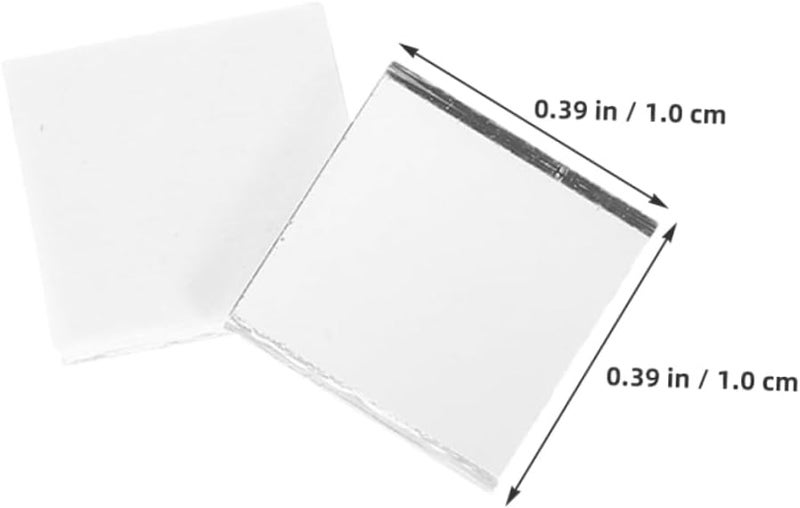 NUOBESTY 200pcs Self-Adhesive Mirror Tiles Polished Glass Reflective for Decoration Crafting Projects Kitchen Bathroom Use - Image 2