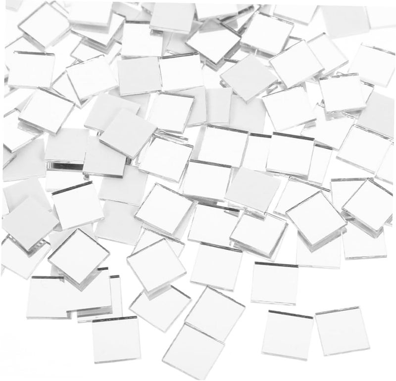 NUOBESTY 200pcs Self-Adhesive Mirror Tiles Polished Glass Reflective for Decoration Crafting Projects Kitchen Bathroom Use - Image 3
