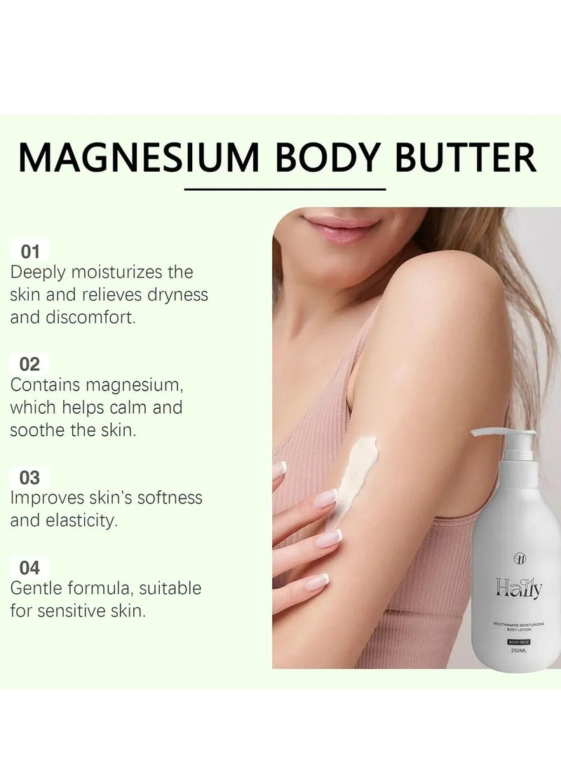 Hally Moisturizing & Brightening Body Lotion: Deeply Hydrating & Niacinamide for Even Skin Tone, Fast-Absorbing, 250ml - Image 3