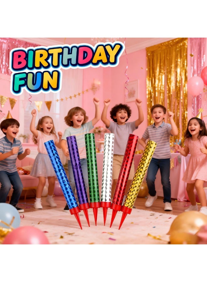 Wish 6-Piece Colorful Sparkling Candles, Birthday Cake Candle, Anniversary and celebration candle  for all Occasion - Image 2