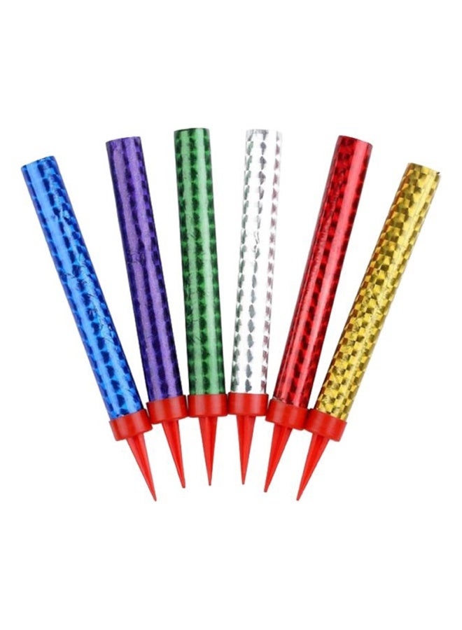 Wish 6-Piece Colorful Sparkling Candles, Birthday Cake Candle, Anniversary and celebration candle  for all Occasion - Image 1