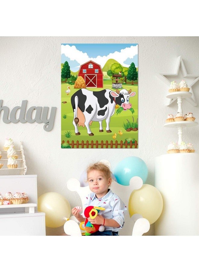 FEPITO Pin The Tail On The Cow Birthday Party Game With 24 Pcs Tails For Decorations, Kids Birthday Party Decorations - Image 5