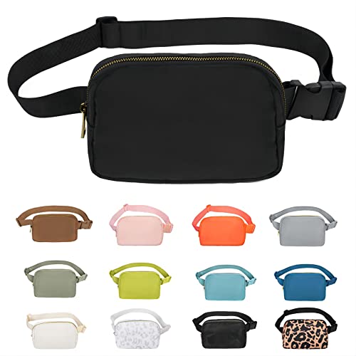 VOROLO Fanny Pack For Women And Men Crossbody Bag Belt Bag with Adjustable Strap Graduation Gifts Black - Image 1