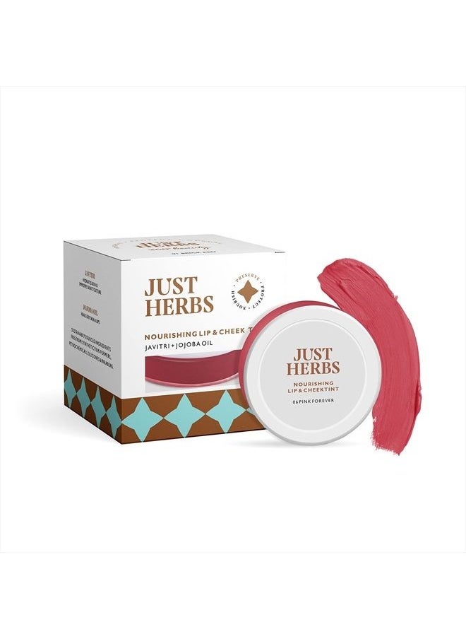 Just Herbs Organic Creamy Matte 3 in 1 Lip & Cheek Tint, Blush For Women - SLS ,Chemical & Paraben Free - 0.14 fl. oz. (Pink Forever)  - Image 5