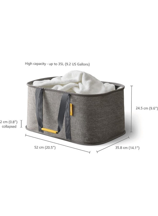 Joseph Joseph جوزيف جوزيف هولد-أول - سلة غسيل قابلة للطي بسعة 35 لتر، قماش متين، مقاوم للرطوبة، رمادي - Image 2