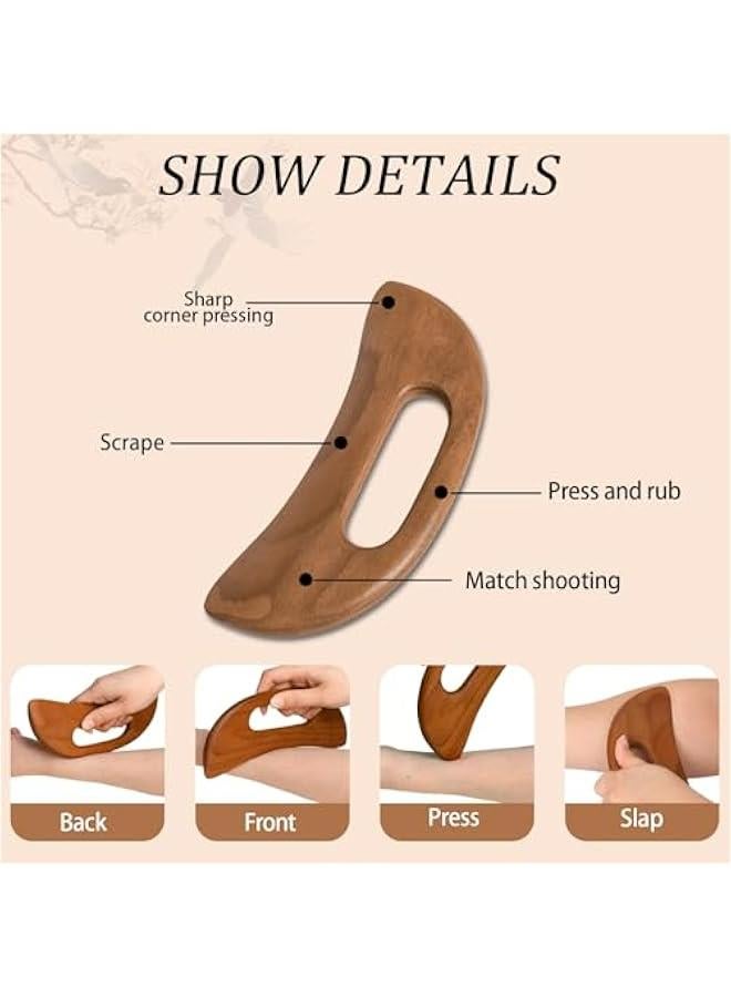 إسكدنيا أدوات تدليك خشبية لمكافحة السيلوليت وتصريف اللمفاوي وتخفيف توتر العضلات - Image 3