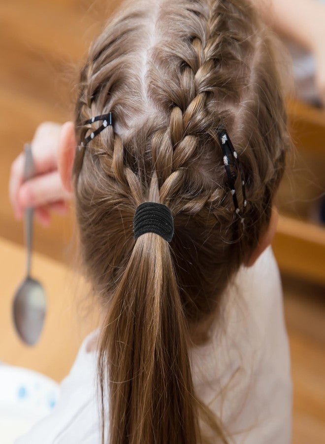 Canlierr 800 Pcs Hair Elastics Bulk 2mm x 2 cm Small Non Metal Rubber Bands Ties Ponytail Holders for Women Men Straight Curly Hair(Black) - Image 5