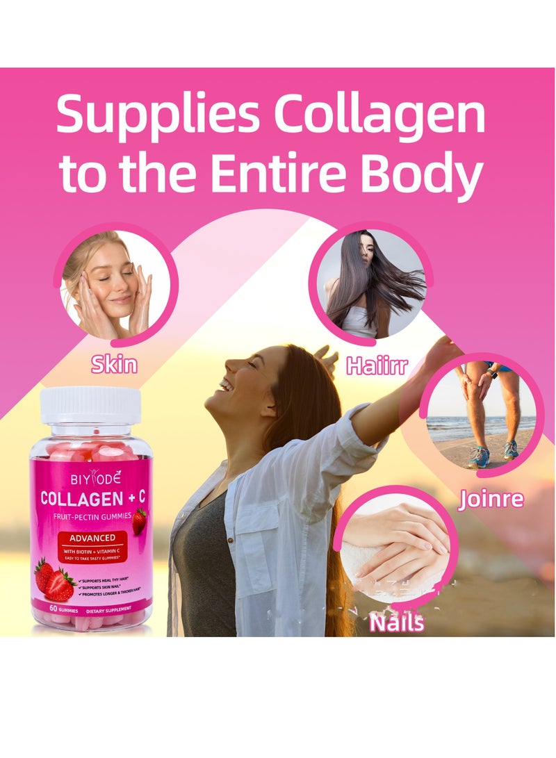 BIYODE Collagen  Plus Vitamin C Dietary Supplement - 60 gummies - Image 5