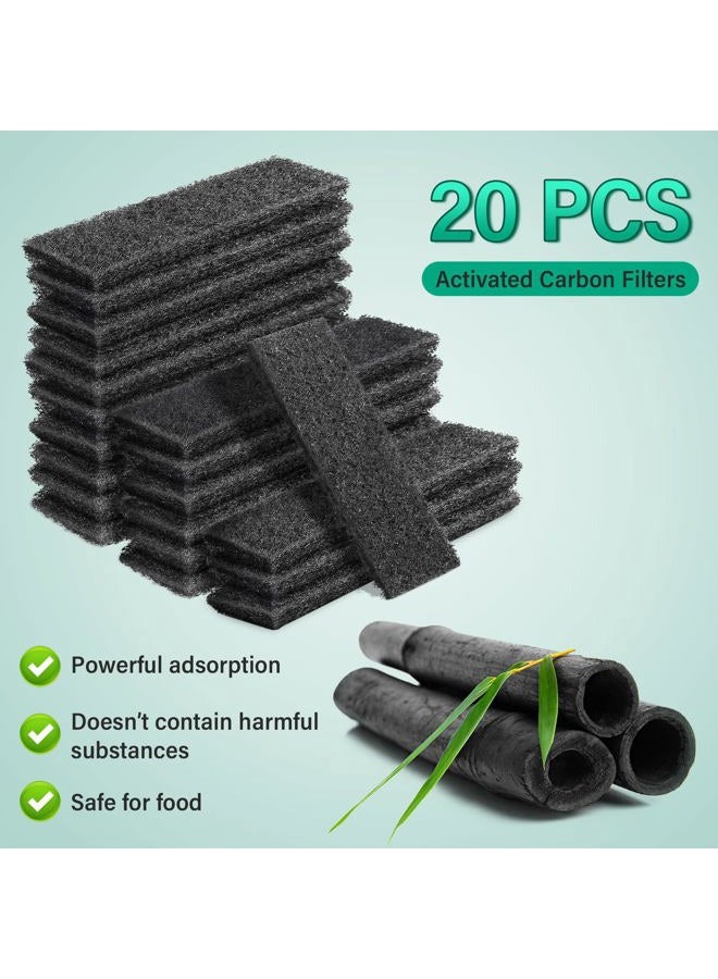 Enhon 20 Pcs Charcoal and Oil Vapor Air Fryer Filter Compatible with Instant/Vortex Plus 6 Quart Air Fryer, Replacement Accessories Compatible with Instant 6 Qt for Odor Erase and Absorbing Grease - Image 2