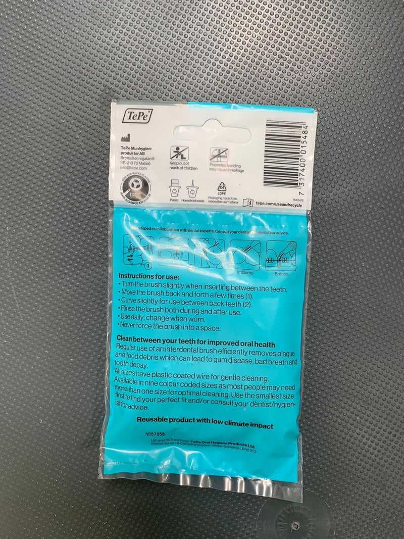 TePe Interdental Brushes 13mm Grey 4 Packets of 8 32 Brushes - Image 3