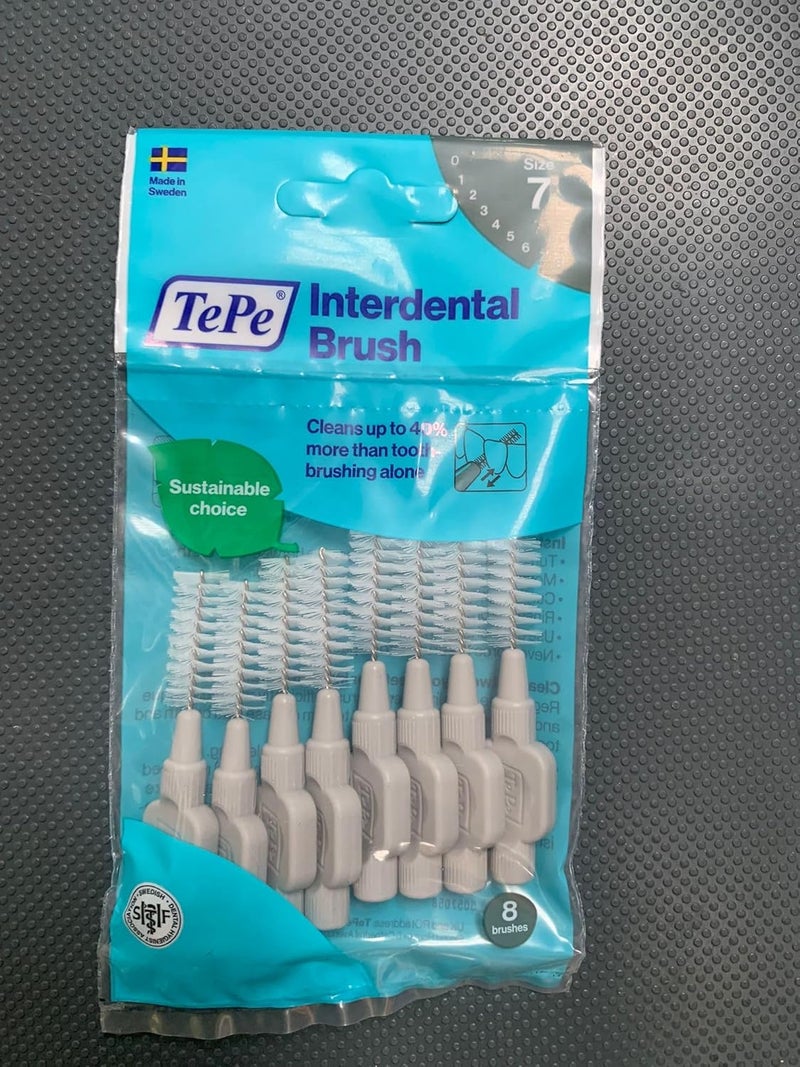 TePe Interdental Brushes 13mm Grey 4 Packets of 8 32 Brushes - Image 1