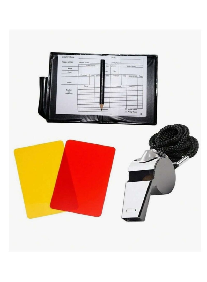 كرت احمر و كرت اصفر و صافرة ، كرت احمر و  كرت اصفر للمباريات ، كرت اصفر و احمر للحكم ، مجموعة حكم المباراة ، ادوات حكام المباريات الرياضية ، تحكيم المبارياة ، كرت حكم المباريات ، كروت حكم المبارة مع صفيره لتصفير الحكم ، كروت حمراء و صفراء ، صفيرة الحكم مع كرت احمر و اصفر لتحكيم مباريات كره القدم الرياضية ، كرة اصفر و احمر ، رياضة كرة القدم ، ممارسة و تدريب التحكيم ، كروت حمرا و صفرا و زمارة ، كرت احمر و اصفر قابلة للكتابة عليها مع جراب لحفظها . - Image 1