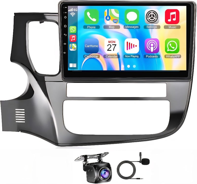 Vierex Fit Mitsubishi Outlander Car Stereo Outlander Android Screen 2012-2018,QLED Touchscreen, Wireless CarPlay & Android Auto, WiFi, GPS, BT,DSP (8+128GB 8CORE Carplay) - Image 1