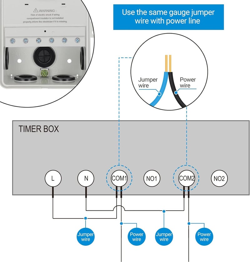DEWENWILS Pool Timer, WiFi Timer Switch, Heavy Duty 40A 120-277 VAC 2HP, Compatible with Smart Phone, Alexa, Google Assistant, ETL Listed - Image 5