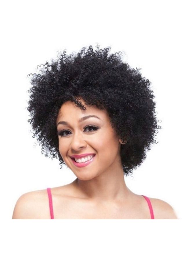 NIBEMINENT Short Curls Bob Wig Black - Image 1