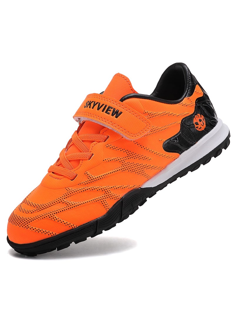 سكاي فيو أحذية كرة قدم SKY VIEW للأطفال للأرضيات الصلبة، أحذية رياضية للأولاد والبنات، أحذية كرة قدم خارجية خفيفة الوزن وجيدة التهوية IC/IN، أحذية بيسبول، أحذية كرة قدم للأطفال - Image 1