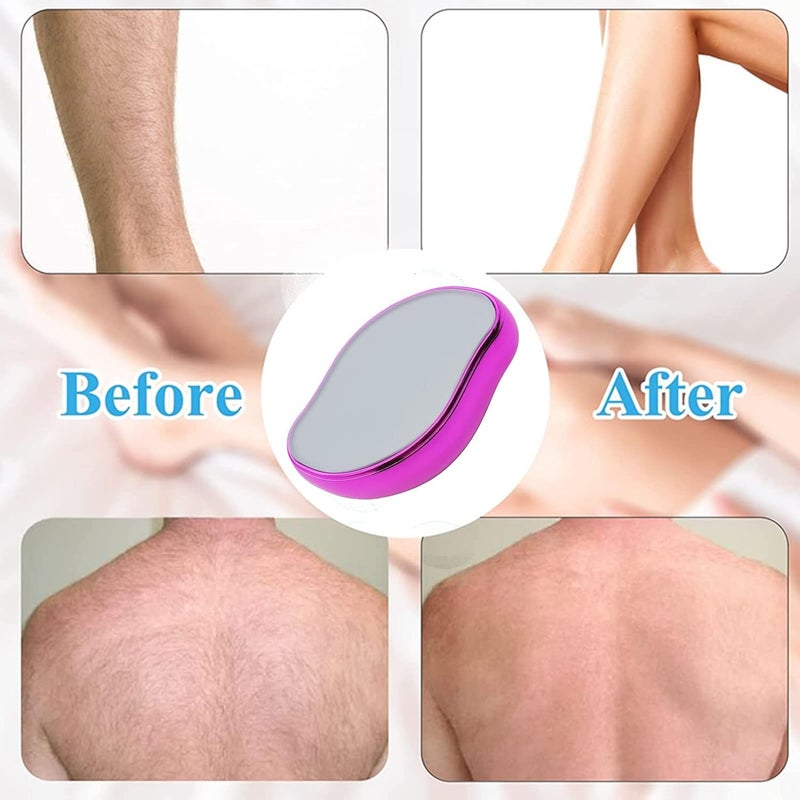 الكيان أداة إزالة الشعر الكريستالية بليم السحري بدون ألم، للجنسين، أداة تقشير وإزالة الشعر، للذراعين والظهر وأي منطقة - لون أرجواني - Image 4