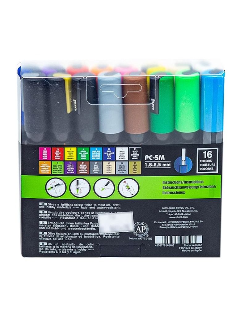 POSCA PC-5M الأساسية 16CD - Image 2