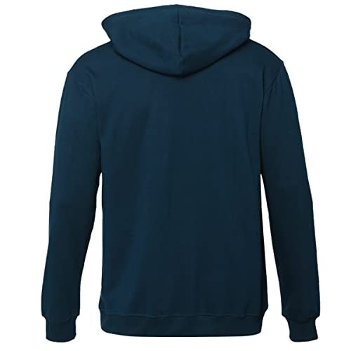 ADRO Men's Cotton Neck Hooded Sweatshirt (H22-M-INV-SB_Teal_L) - Image 2