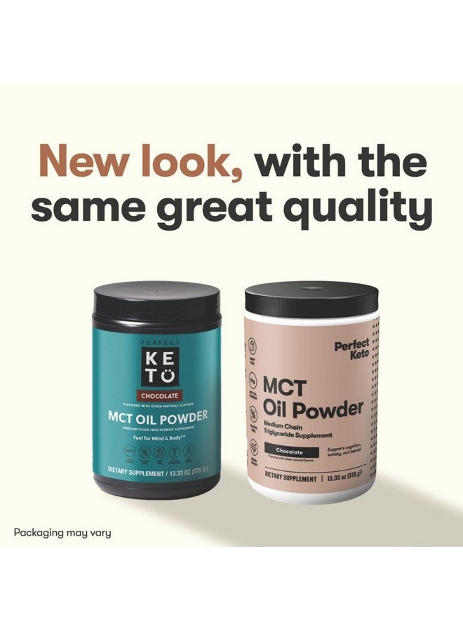 Perfect Keto 7g MCT Oil Powder, Medium Chain Triglycerides Supplement, Non Dairy Coffee Creamer for Keto Diet, Ketogenic MCT Oil Mix for Coffee, Smoothie, Protein Shakes, Chocolate, 30 Servings - Image 2