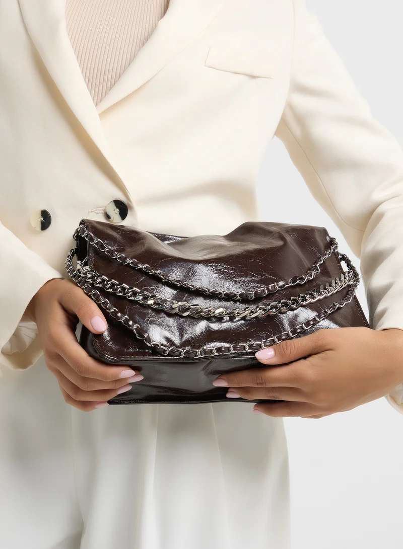 ELLA Crinkle Effect Tote Bag