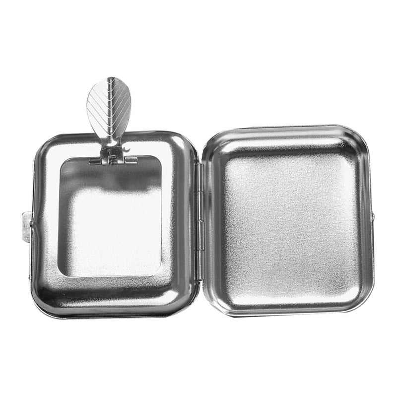 Portable Metal Ashtray With Lid Compact Travel Pocket Size For Car Outdoor Use - Image 2