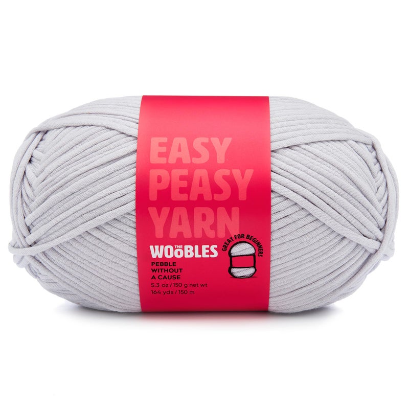 The Woobles Easy Peasy Yarn, Crochet & Knitting Yarn for Beginners with Easy-to-See Stitches - Yarn for Crocheting - Worsted Medium #4 Yarn - Cotton-Nylon Blend - Image 1