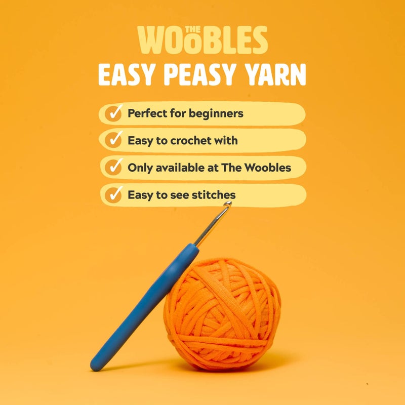 The Woobles Easy Peasy Yarn, Crochet & Knitting Yarn for Beginners with Easy-to-See Stitches - Yarn for Crocheting - Worsted Medium #4 Yarn - Cotton-Nylon Blend - Image 5