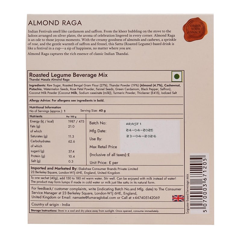 Lumara Almond Raga roasted chana sattu almond drink - Image 4