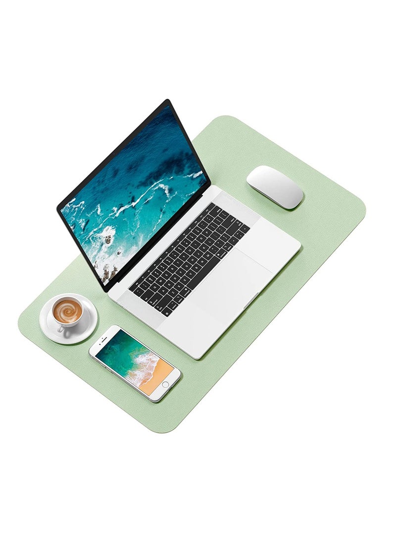 SYOSI Desk Pad, PU Leather Mouse pad Desk mat, Microfiber Desk pad Mouse pad, Waterproof Desk Mat for Desktop, Laptop Keyboard Mat, Non-Slip Desk Writing Pad for Office, Lake Green (11.8''X23.6'') - Image 2