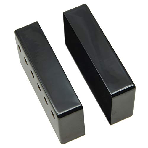 KAISH 2pcs Humbucker Guitar Pickup Cover Humbucker Pickup Covers 50mm/52mm Pole Spacing Pickup Covers for Epi Les Paul Black Nickel - Image 3