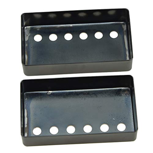 KAISH 2pcs Humbucker Guitar Pickup Cover Humbucker Pickup Covers 50mm/52mm Pole Spacing Pickup Covers for Epi Les Paul Black Nickel - Image 5
